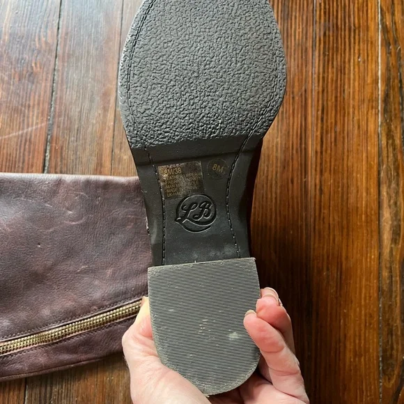 Lucky Brand Hackett Dark Brown Tall Distressed Riding  Boots - Picture 11 of 13